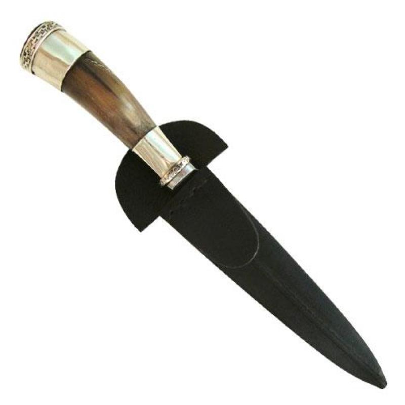 Cuchillo Asta y Alpaca 14Cm Acero Inox Vaina Vaqueta Cocida - Imagen 2