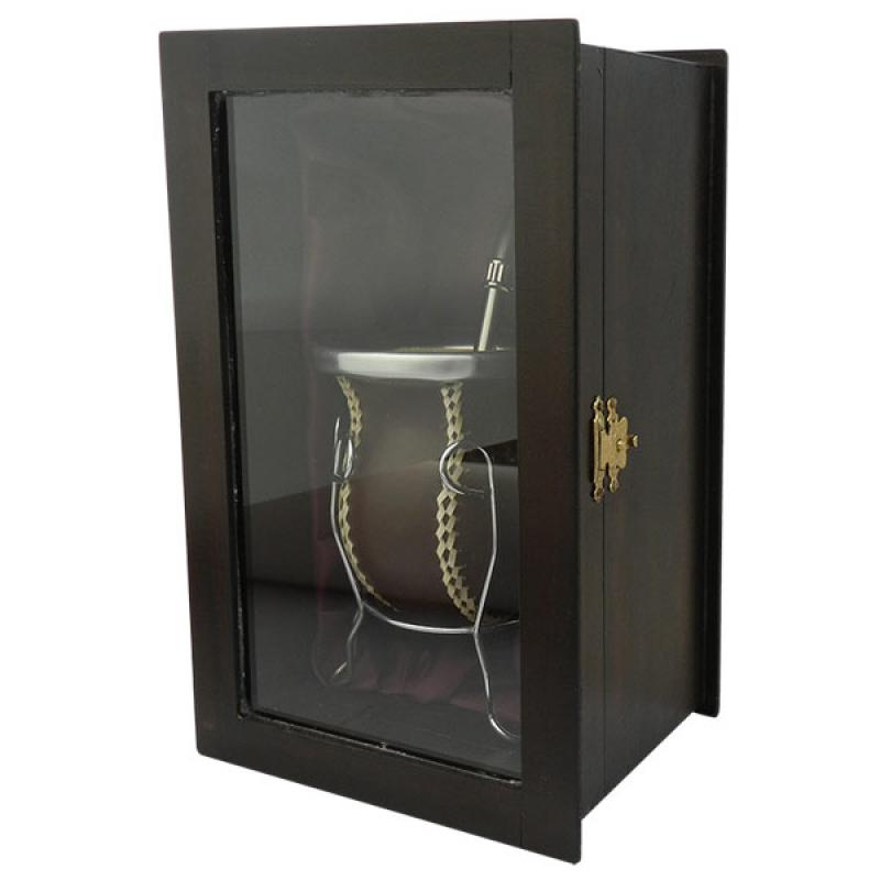 Mate De Vuelo De Calabaza Recubierto en Cuero MAT013 Bombilla Acero Inox BOM680 con Caja Fina - Imagen 2