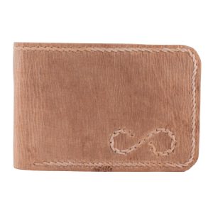 Billetera de Cuero Crudo Tejida Artesanal