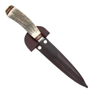 Cuchillo Eco Ciervo 14 Cm Acero Inox Vaina Vaqueta
