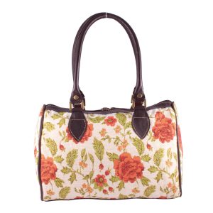 Cartera De Cuero y Telar