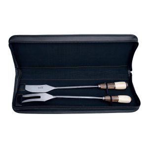 Juego Parillero con Estuche De Cuero