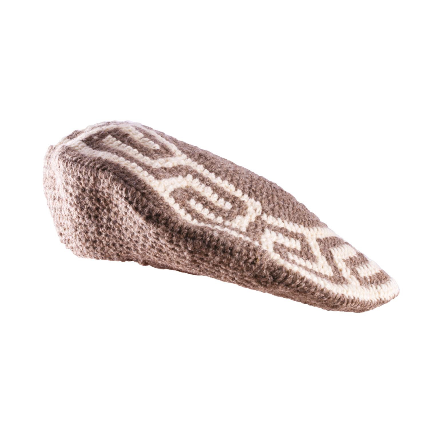 Boina Vasca Pamplona Adulto Tejida A Mano De Lana de Oveja Natural