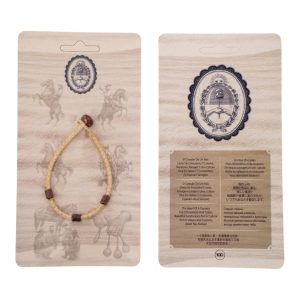 Pulsera de cuero tejida en blister